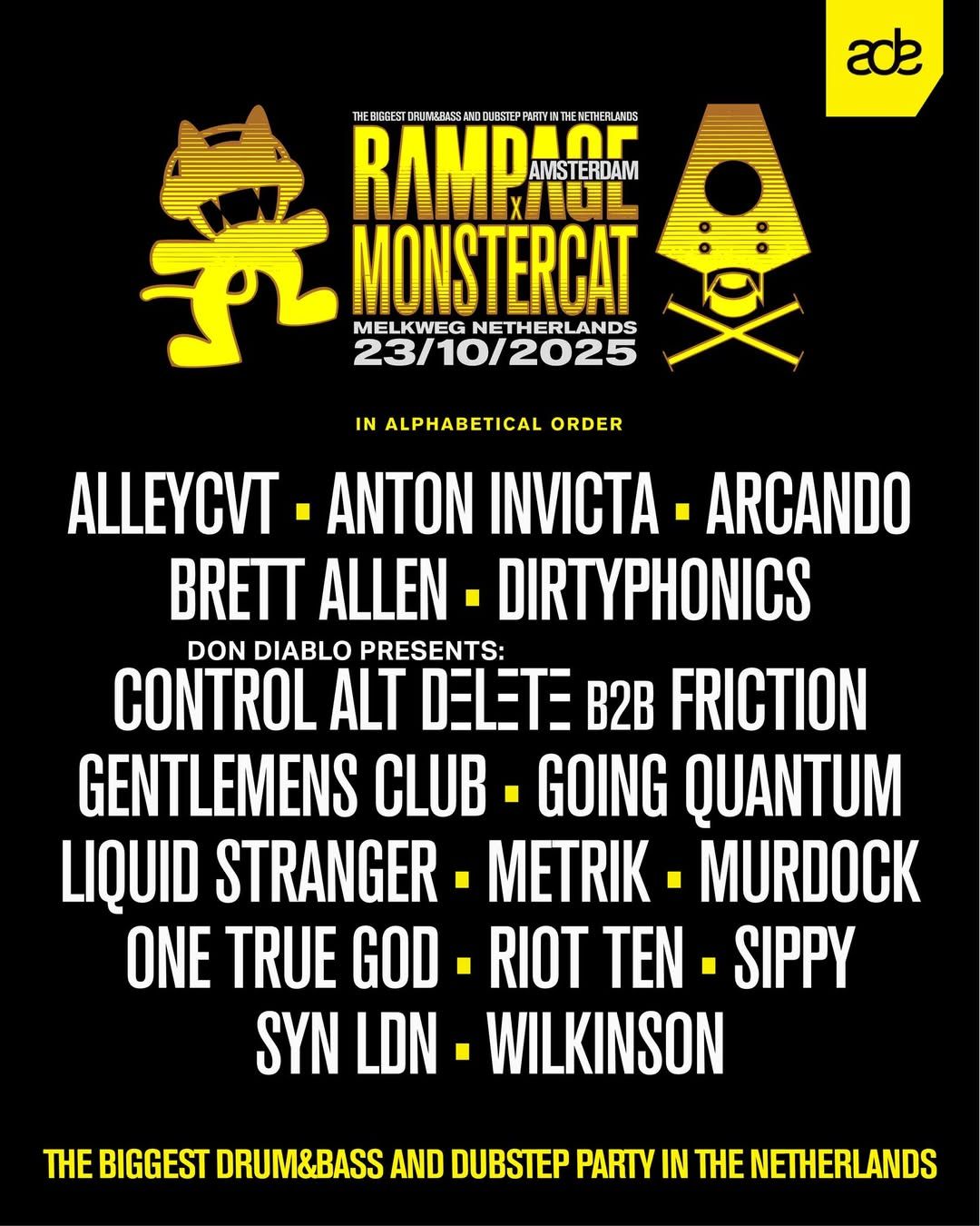RAMPAGE X MONSTERCAT ADE: FULL LINE-UP